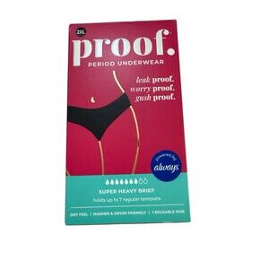 Proof Period Underwear Size 2XL Super Heavy Brief New